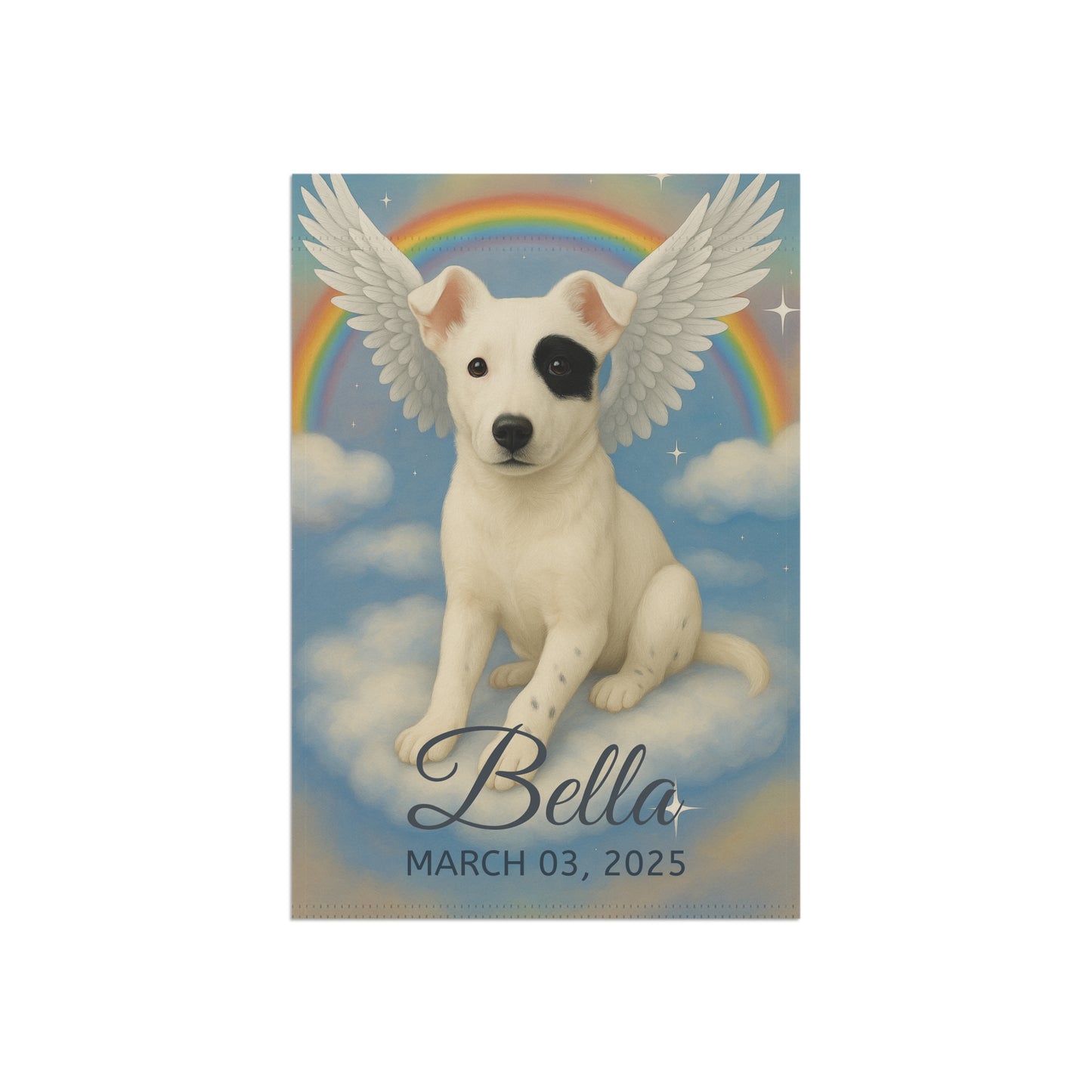 Custom Mutt Angel Garden Flag