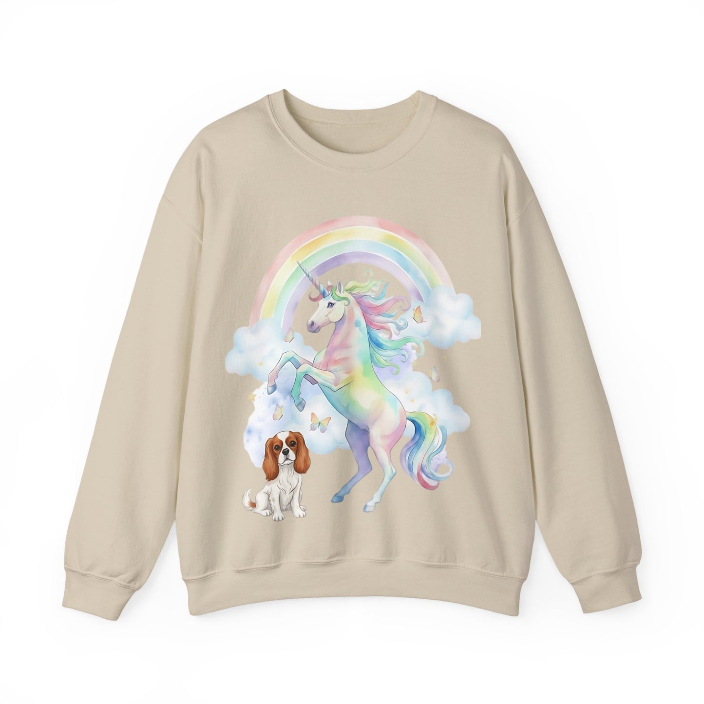 Blenheim Cavalier Watercolor Unicorn Sweatshirt
