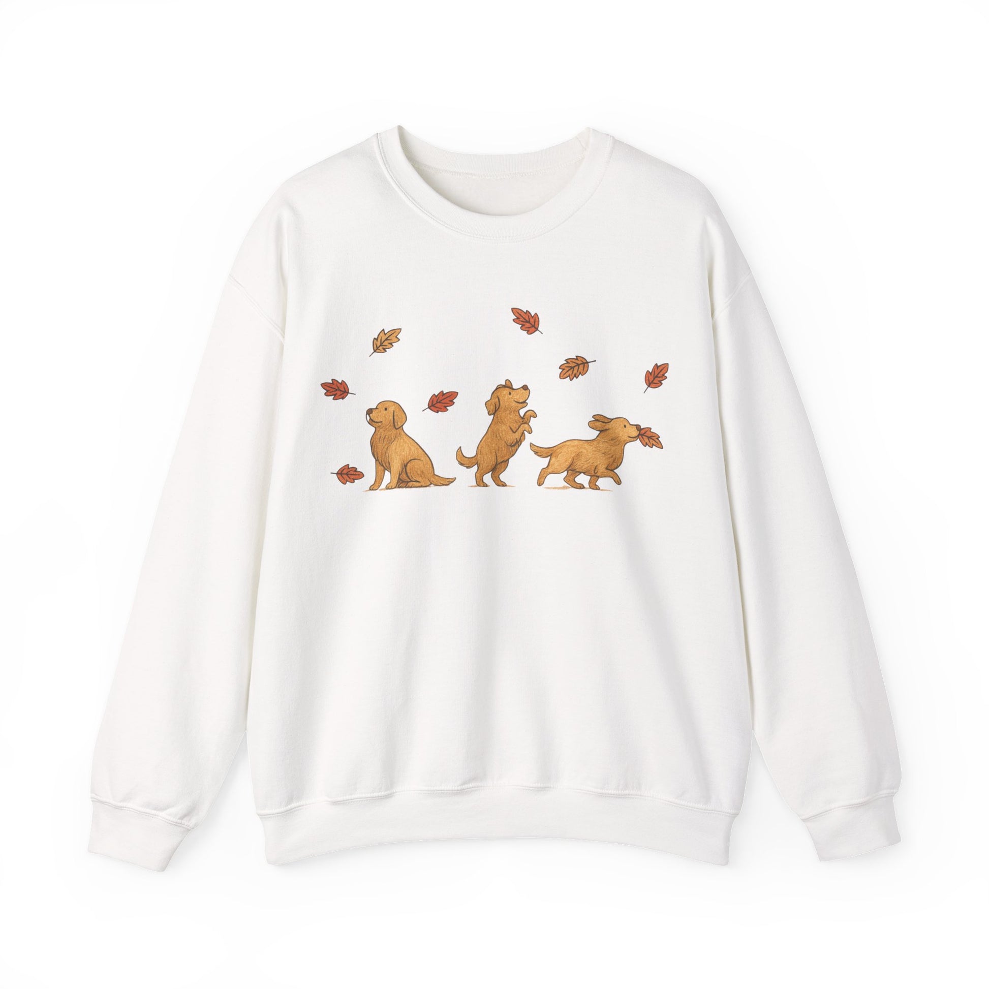 Golden Retriever Chasing Leaves Sweatshirt