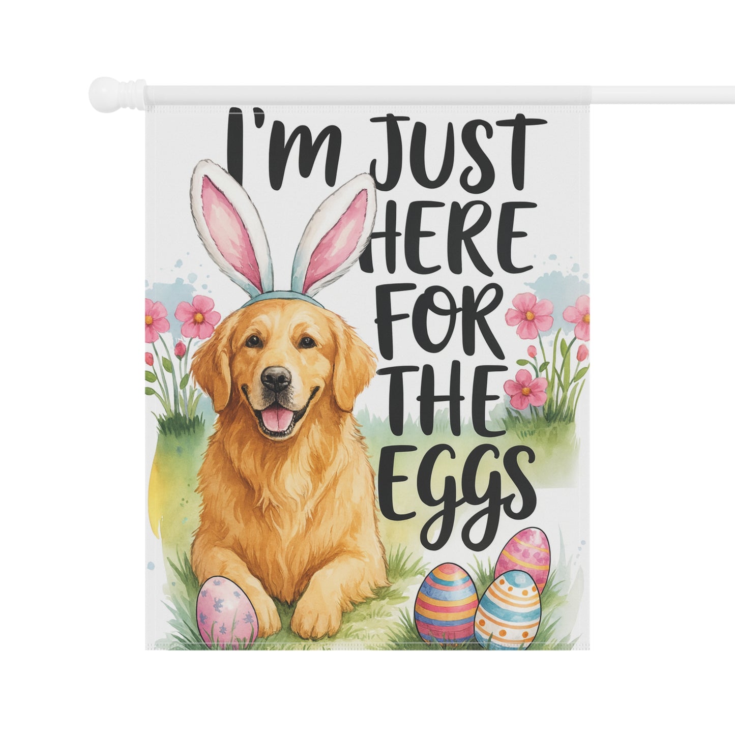 Golden Retriever Funny Easter Garden Flag