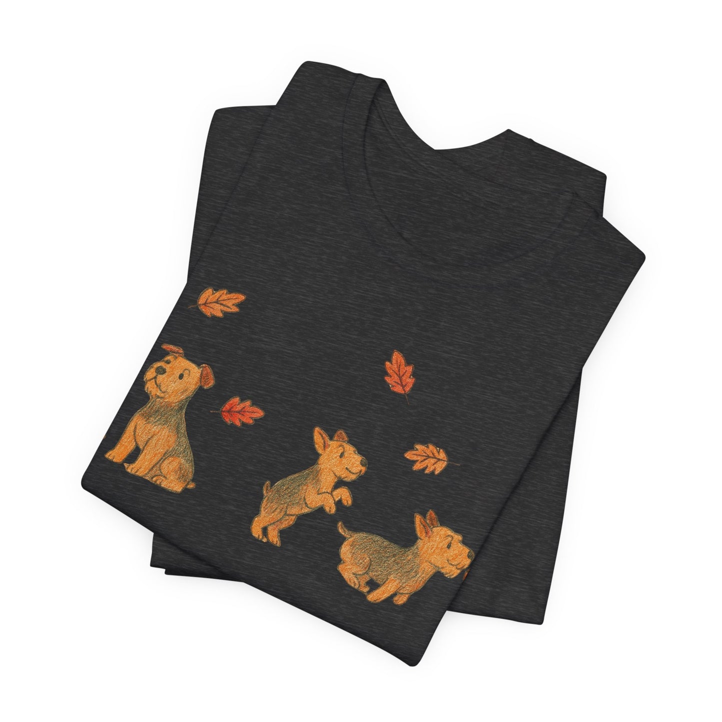 Airedale Terrier Chasing Leaves TShirt