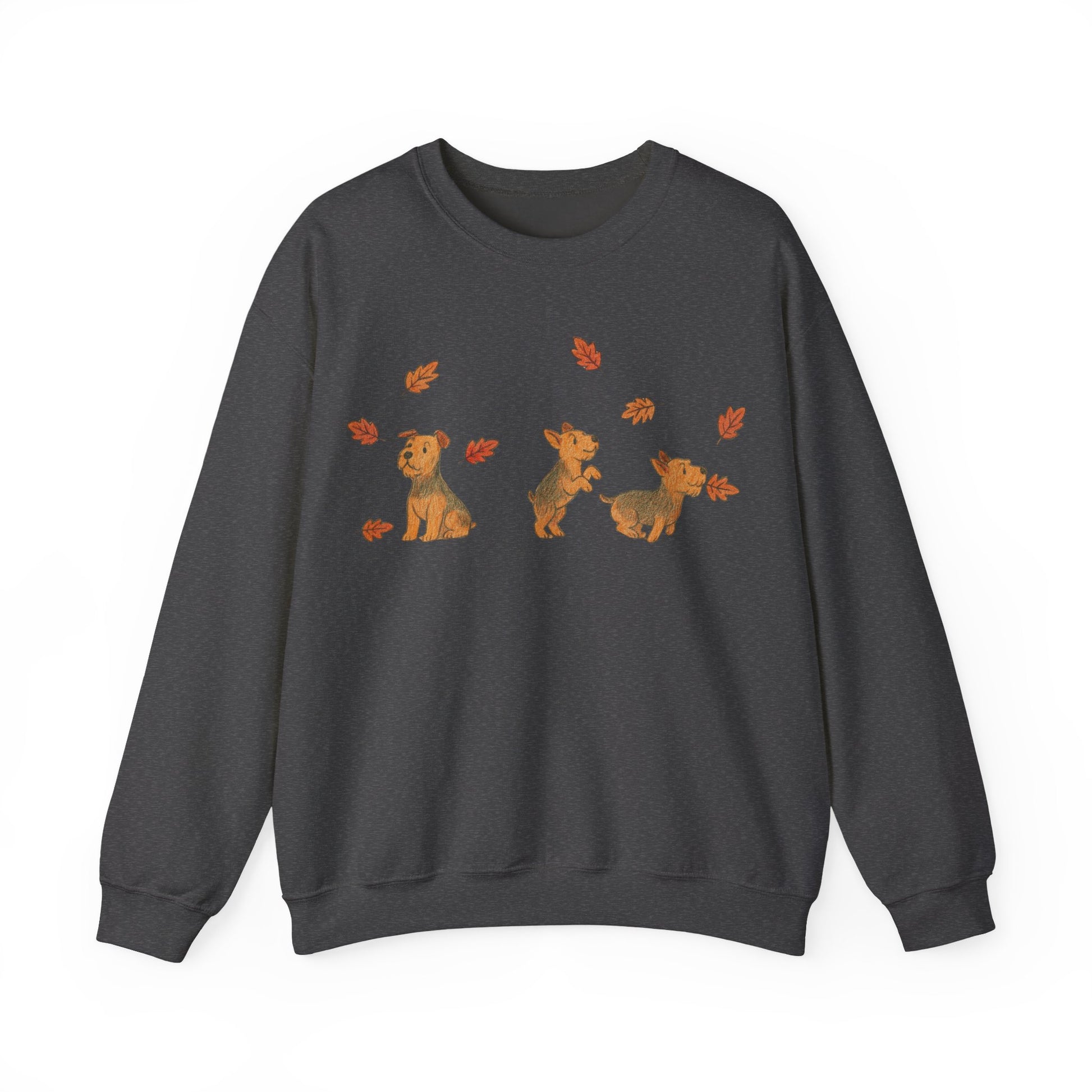 Airedale Terrier Chasing Leaves Sweatshirt