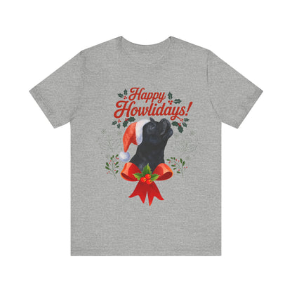 Black French Bulldog Happy Howlidays TShirt