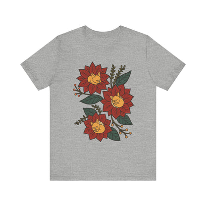 Fawn Frenchie Holiday Flowers Sleeping TShirt