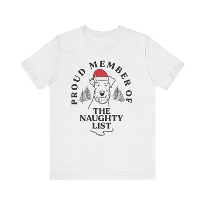 Airedale Terrier Naughty List TShirt