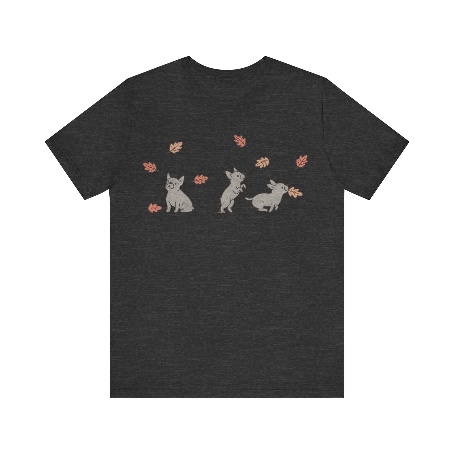 Black Frenchie Chasing Leaves TShirt