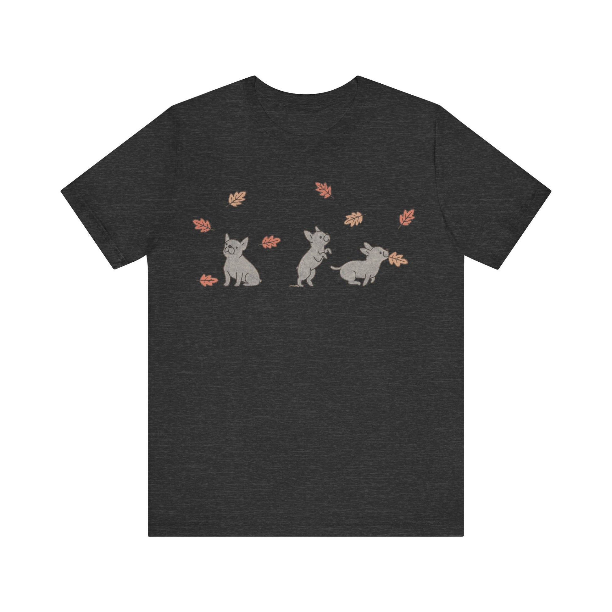 Black Frenchie Chasing Leaves TShirt