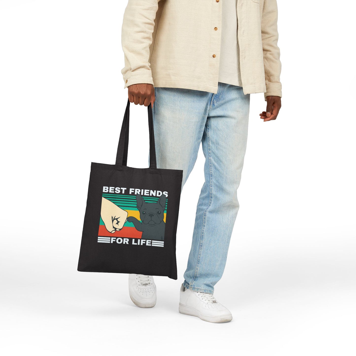 Black Frenchie Besties Tote Bag