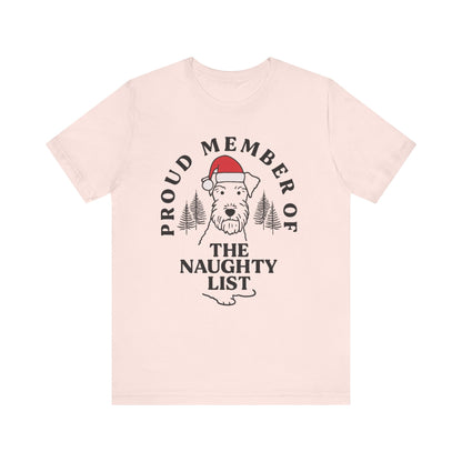 Airedale Terrier Naughty List TShirt