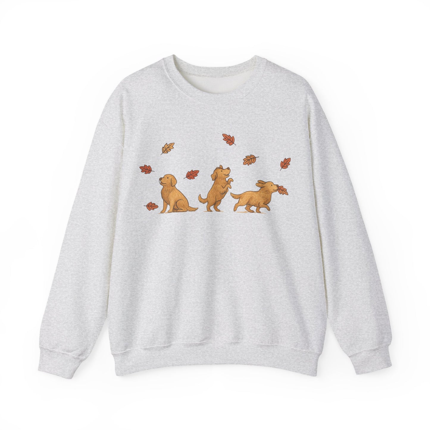 Golden Retriever Chasing Leaves Sweatshirt