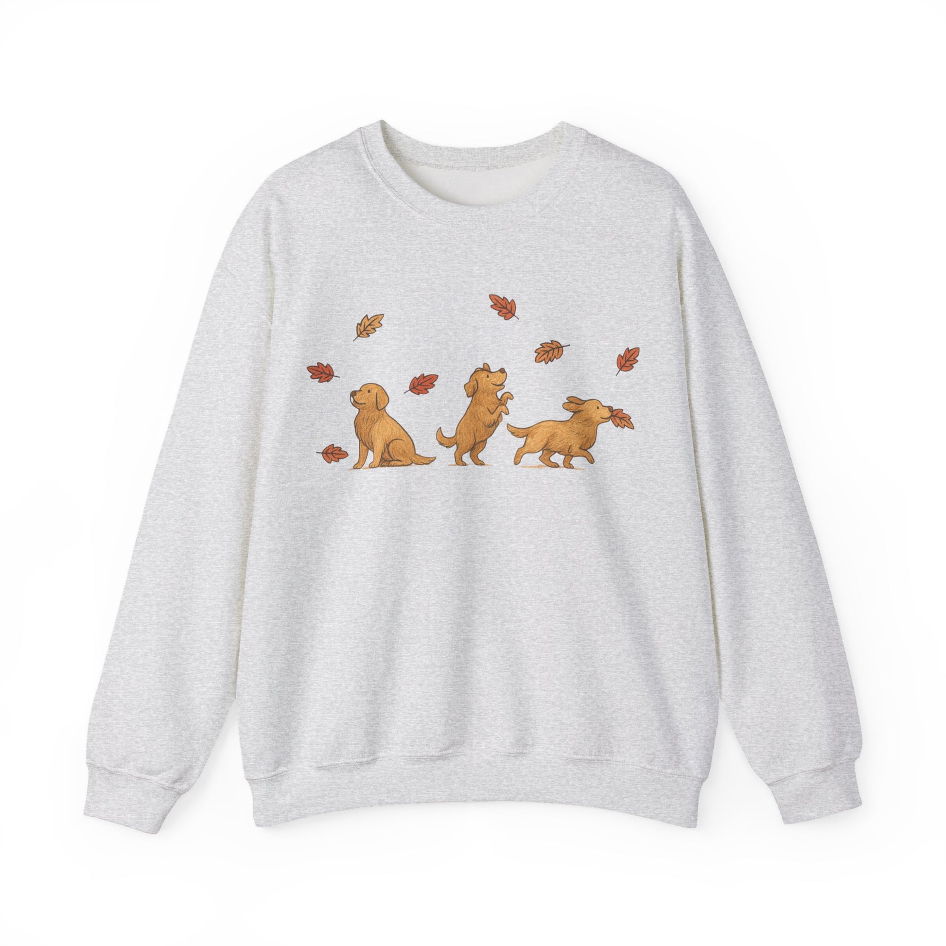 Golden Retriever Chasing Leaves Sweatshirt