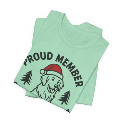 Golden Retriever Naughty List TShirt