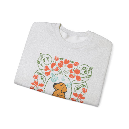 Golden Retriever Butterfly Frame Sweatshirt
