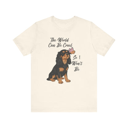 Cruel World Black Tan Cavalier Tshirt