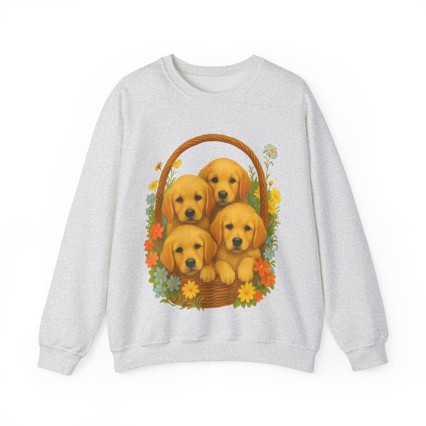 Puppy Basket Golden Retriever Sweatshirt