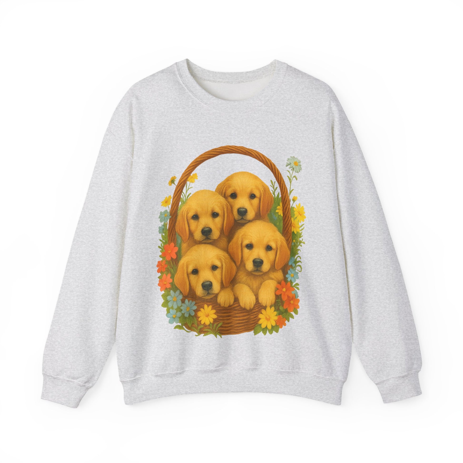 Puppy Basket Golden Retriever Sweatshirt