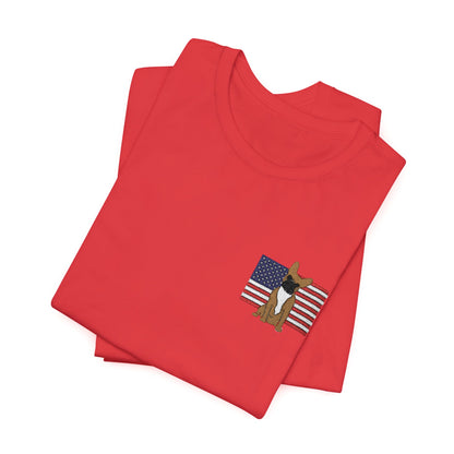 Embroidered Flag Fawn Frenchie TShirt