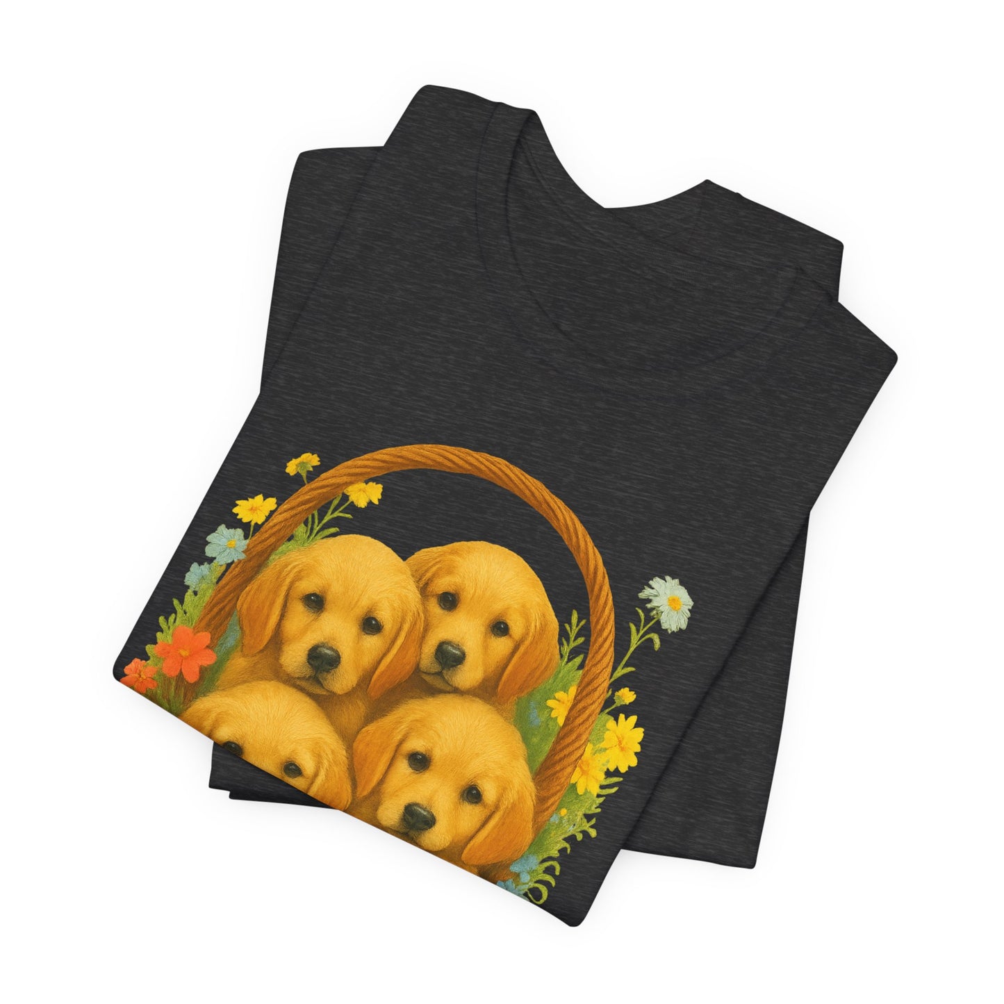 Puppy Basket Golden Retriever Tshirt