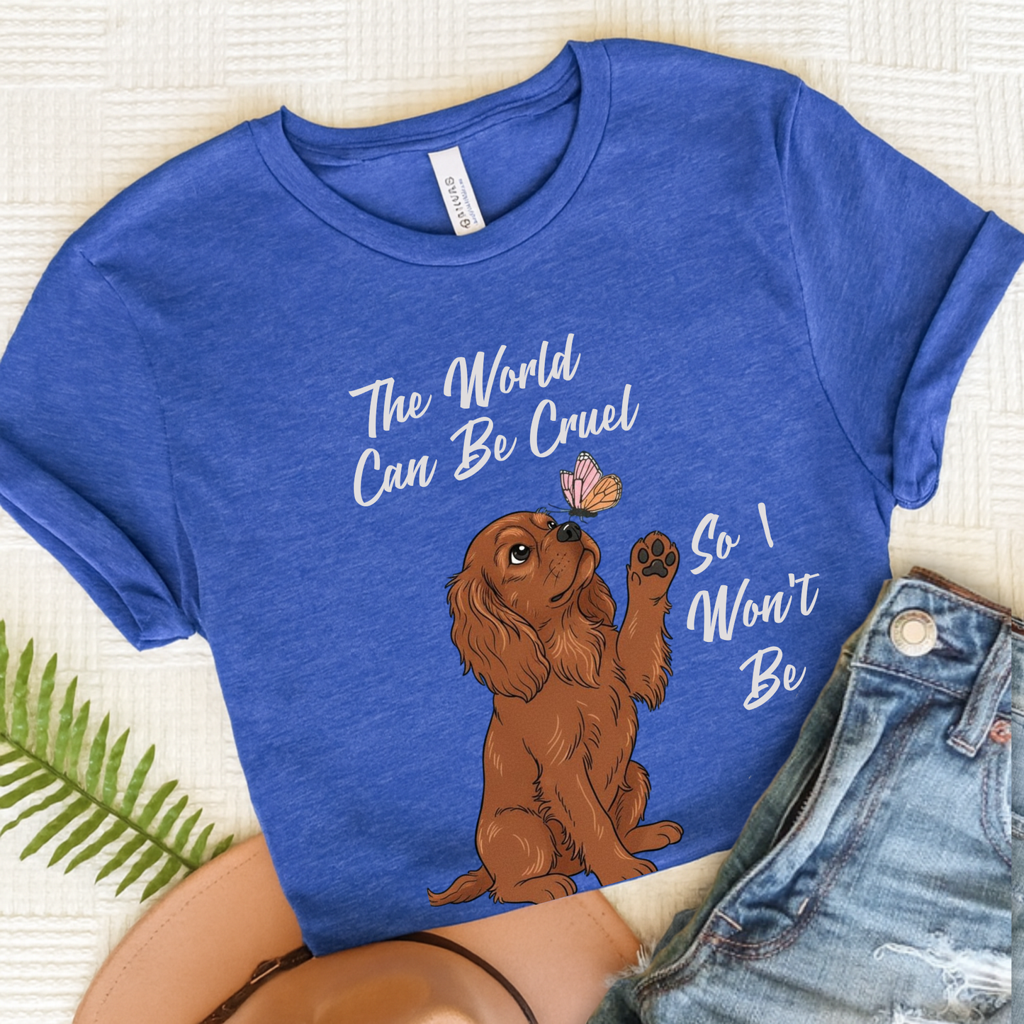 Cruel World Ruby Cavalier Tshirt Heather True Royal