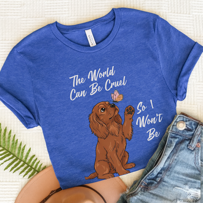 Cruel World Ruby Cavalier Tshirt Heather True Royal