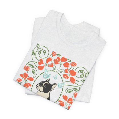 Piebald Frenchie Butterflies Frame TShirt