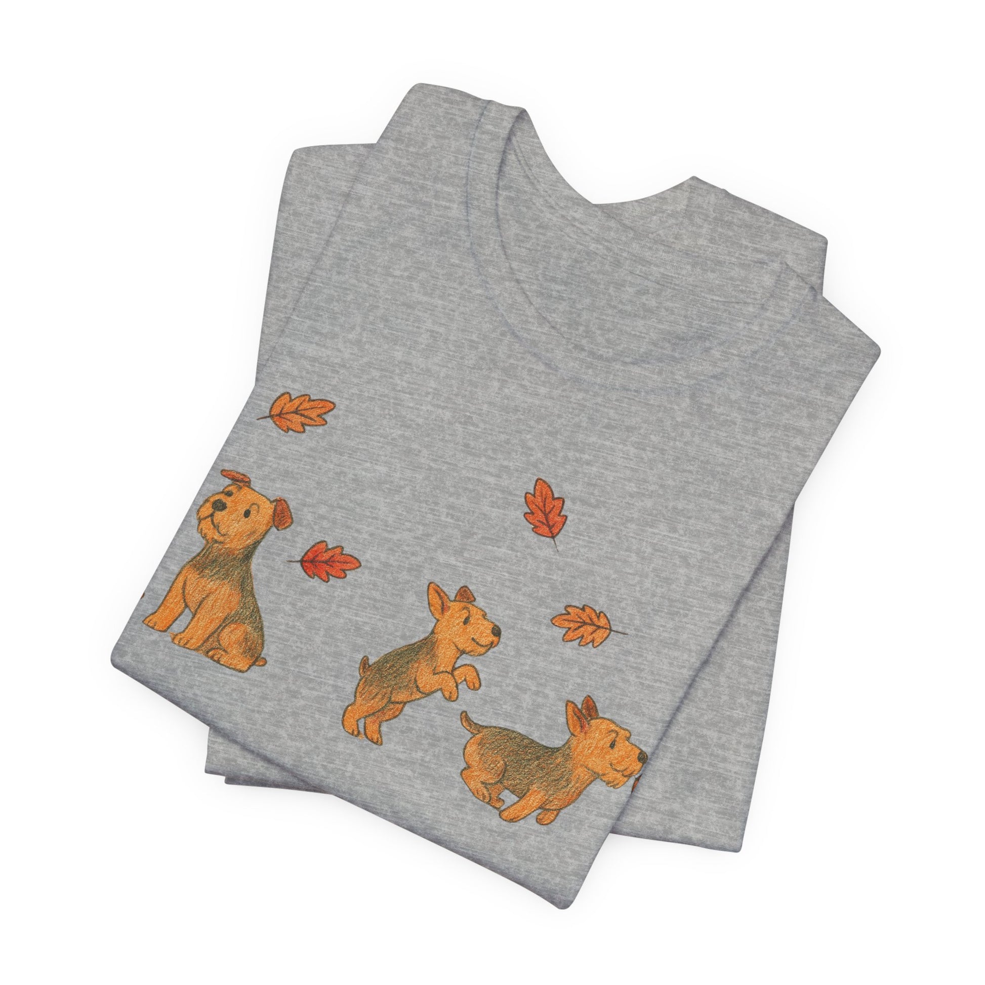 Airedale Terrier Chasing Leaves TShirt
