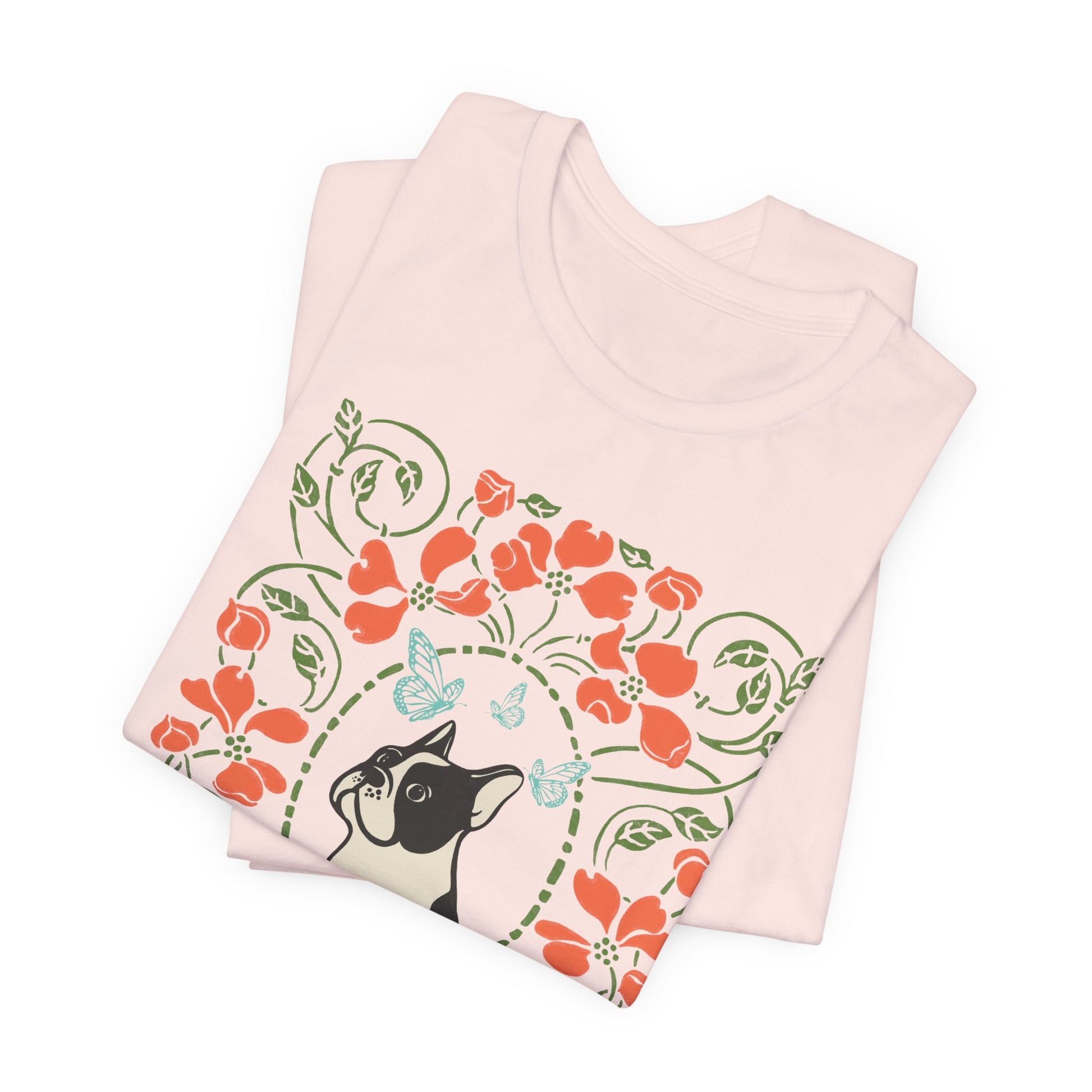 Piebald Frenchie Butterflies Frame TShirt