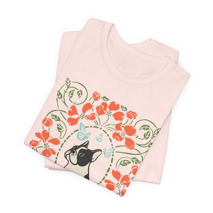 Piebald Frenchie Butterflies Frame TShirt