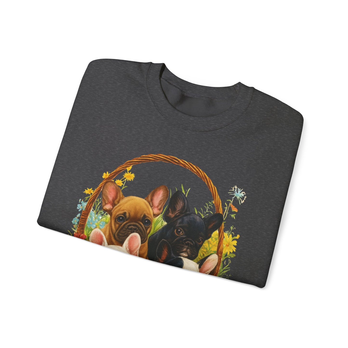 Frenchie Puppy Basket Sweatshirt