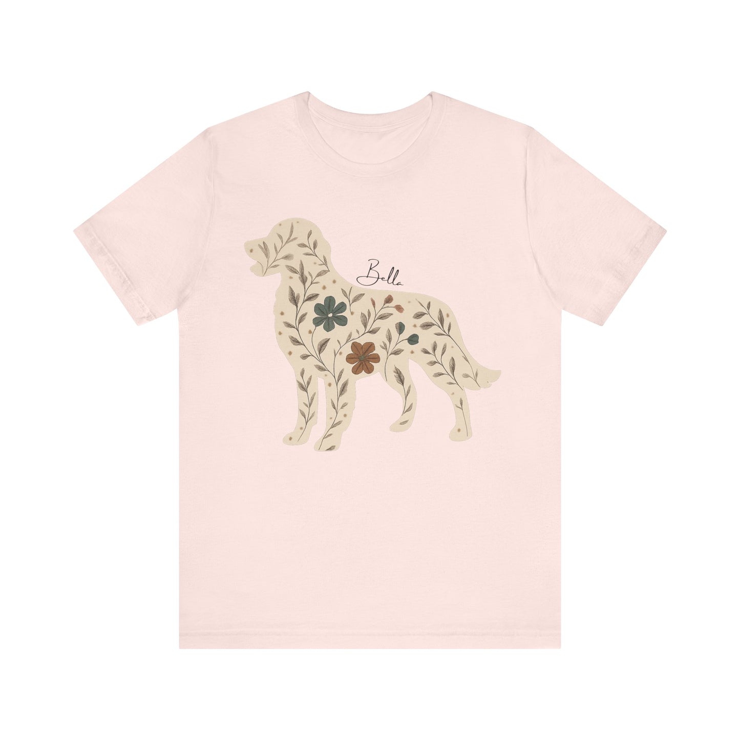 Golden Retriever Floral Silhouette TShirt