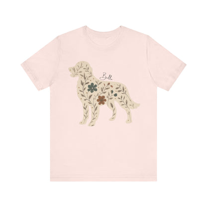 Golden Retriever Floral Silhouette TShirt