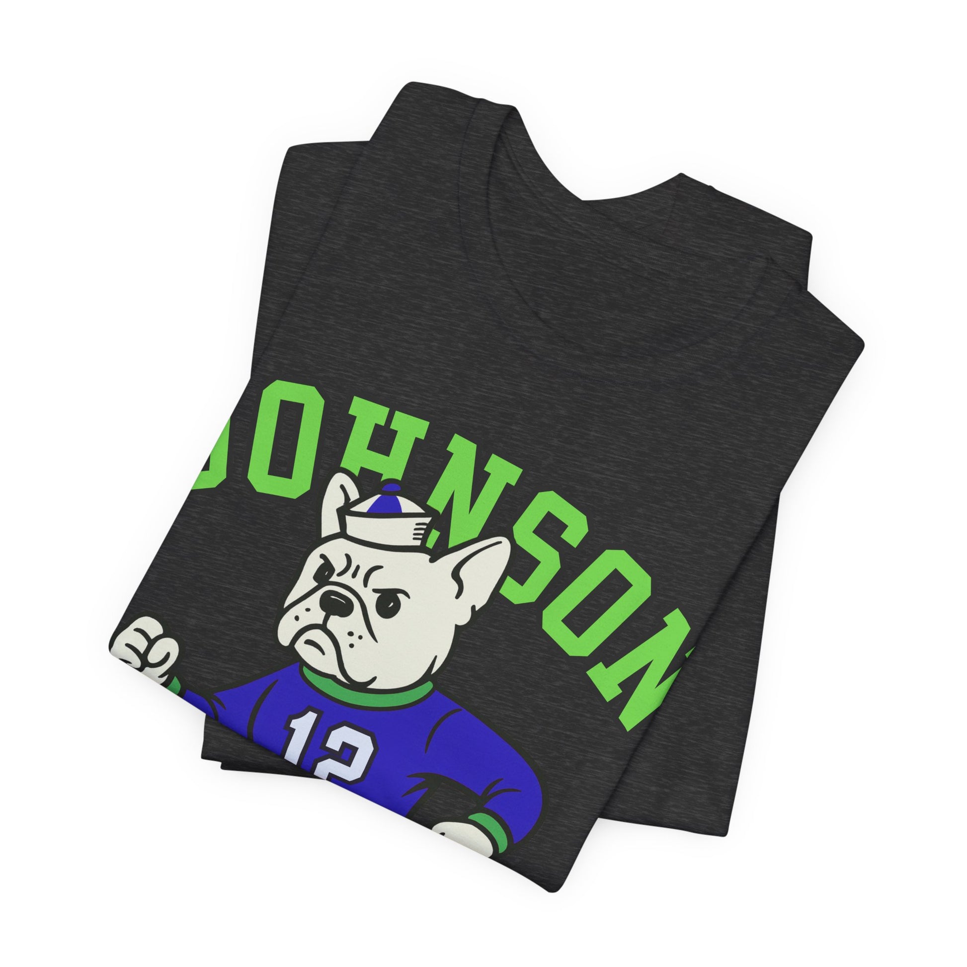 White Frenchie College Mascot TShirt