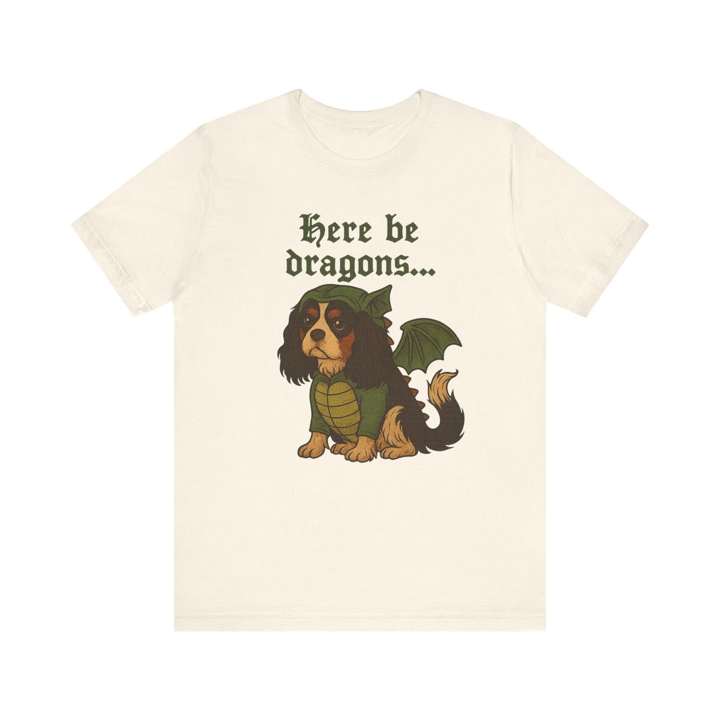 Tricolor Cavalier Here Be Dragons TShirt