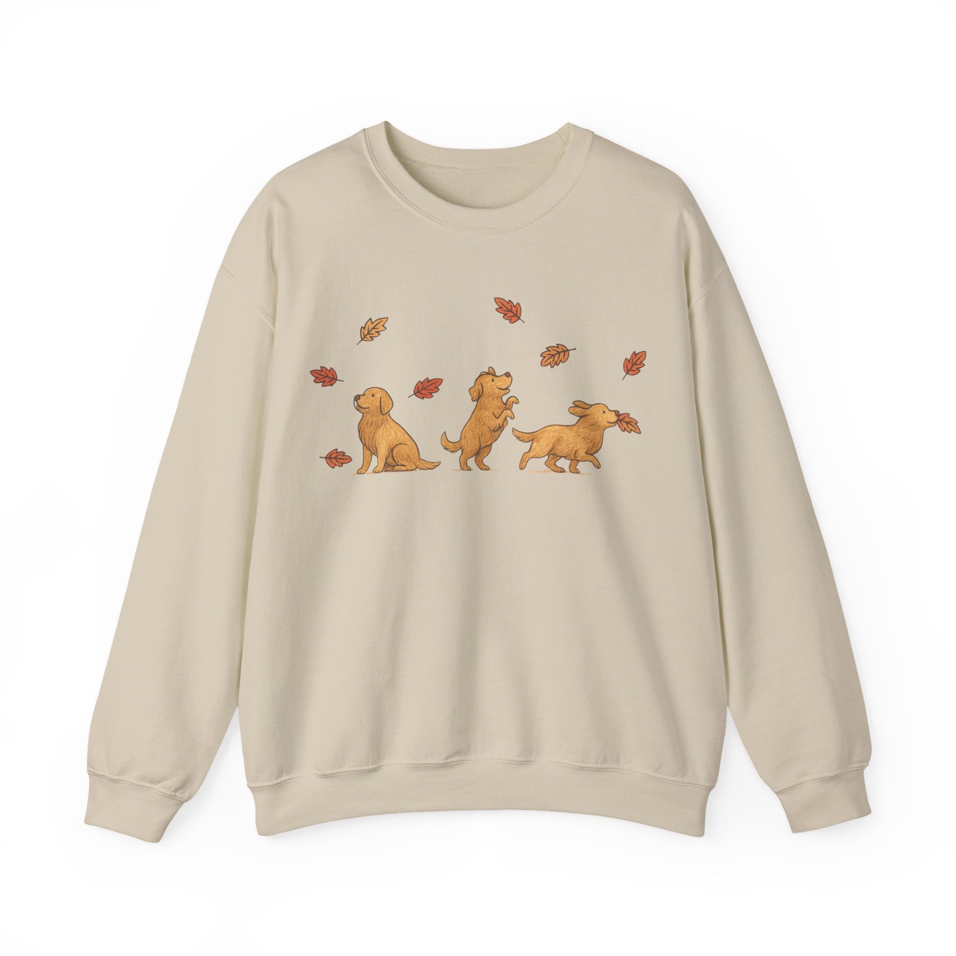 Golden Retriever Chasing Leaves Sweatshirt