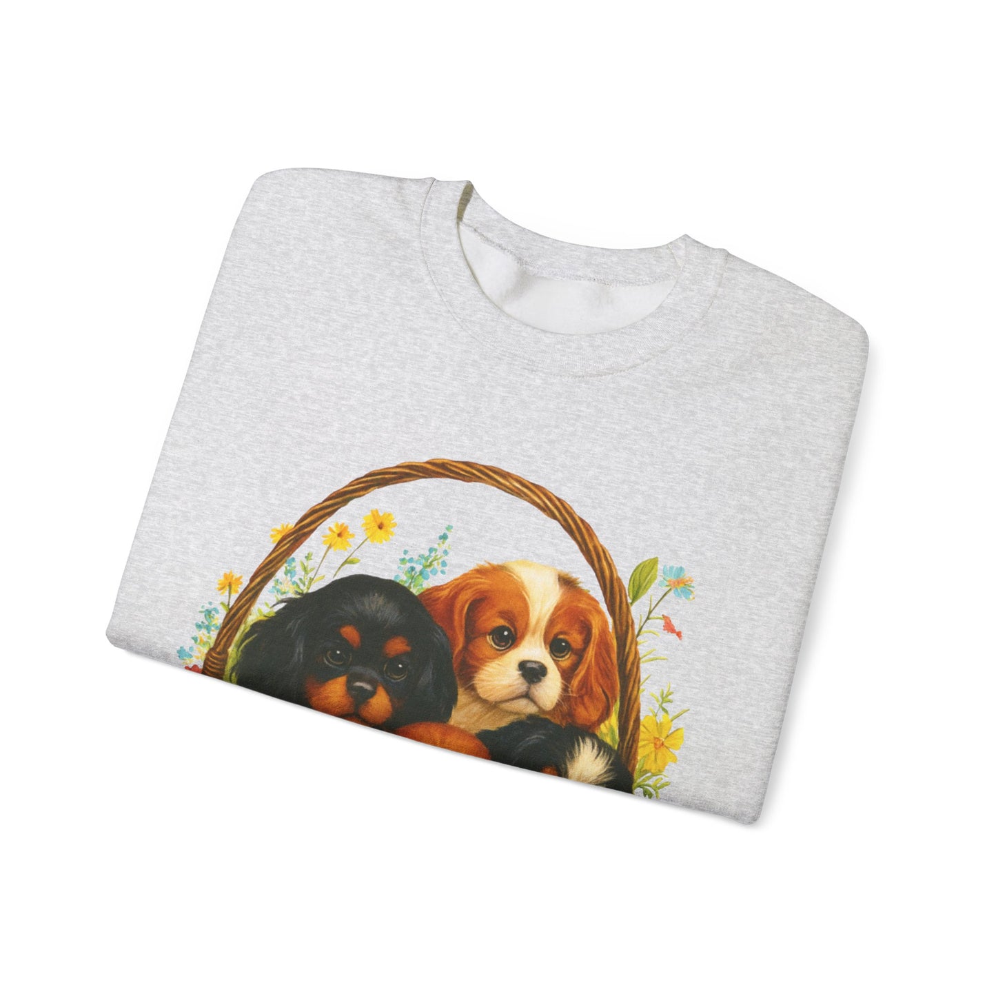 Cavalier Puppy Basket Sweatshirt