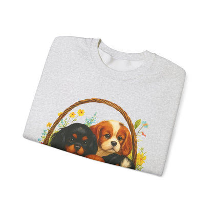 Cavalier Puppy Basket Sweatshirt