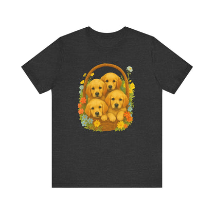 Puppy Basket Golden Retriever Tshirt