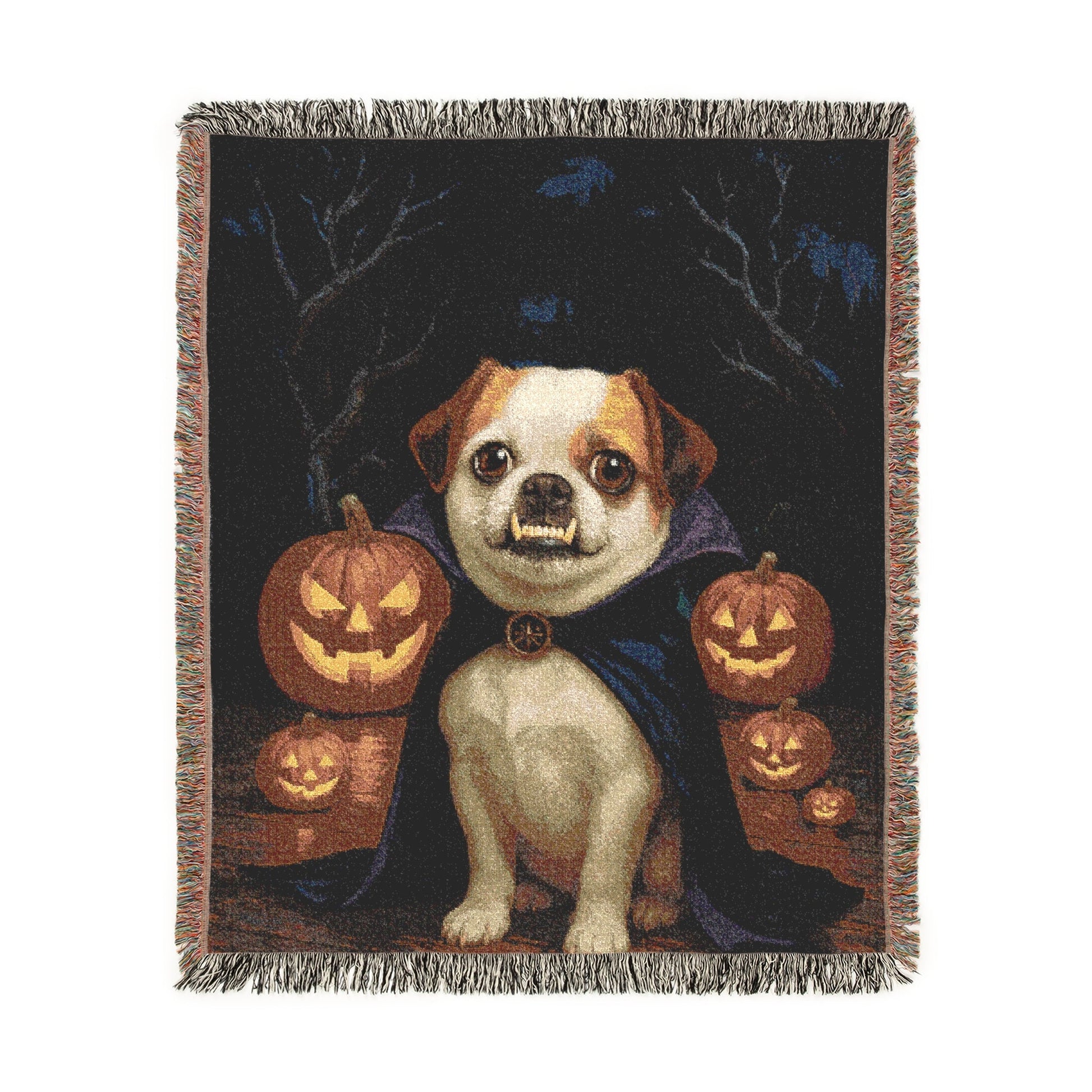CUSTOM Mutt Dog Halloween Woven Blanket