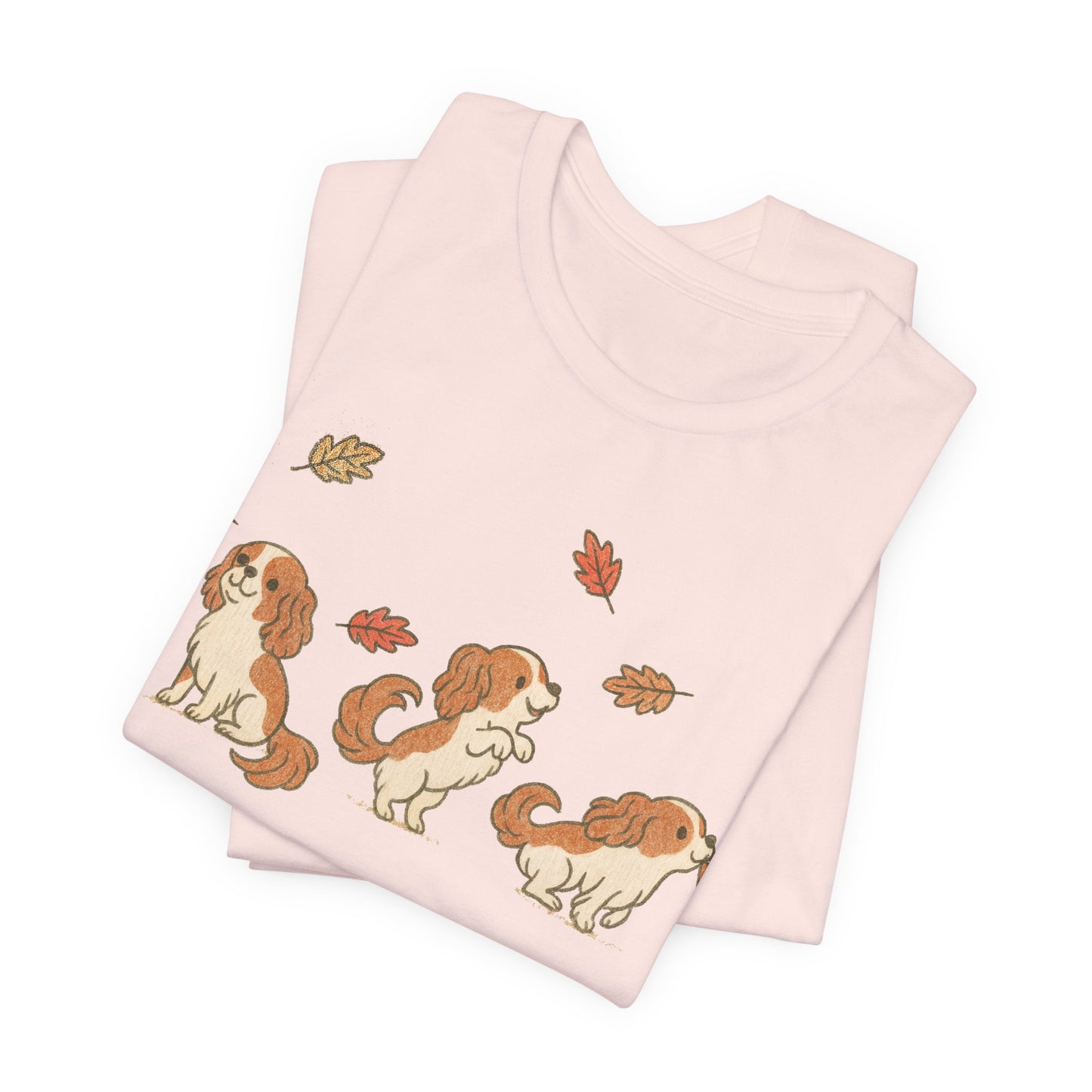 Blenheim Cavalier Chasing Leaves TShirt