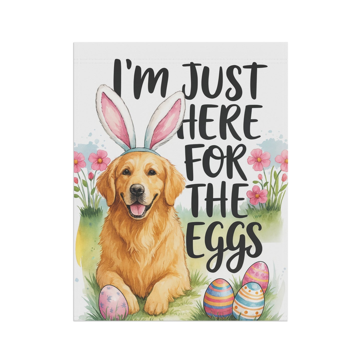 Golden Retriever Funny Easter Garden Flag