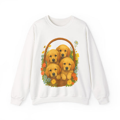 Puppy Basket Golden Retriever Sweatshirt