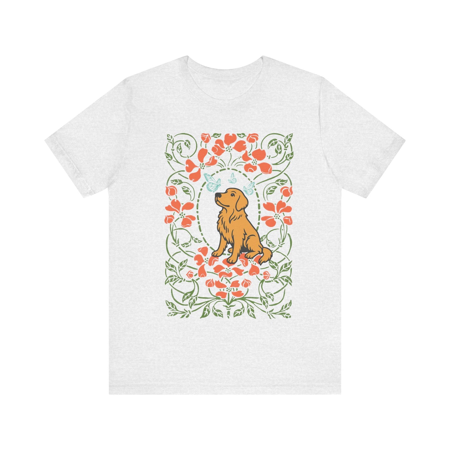 Golden Retriever Butterflies Frame TShirt