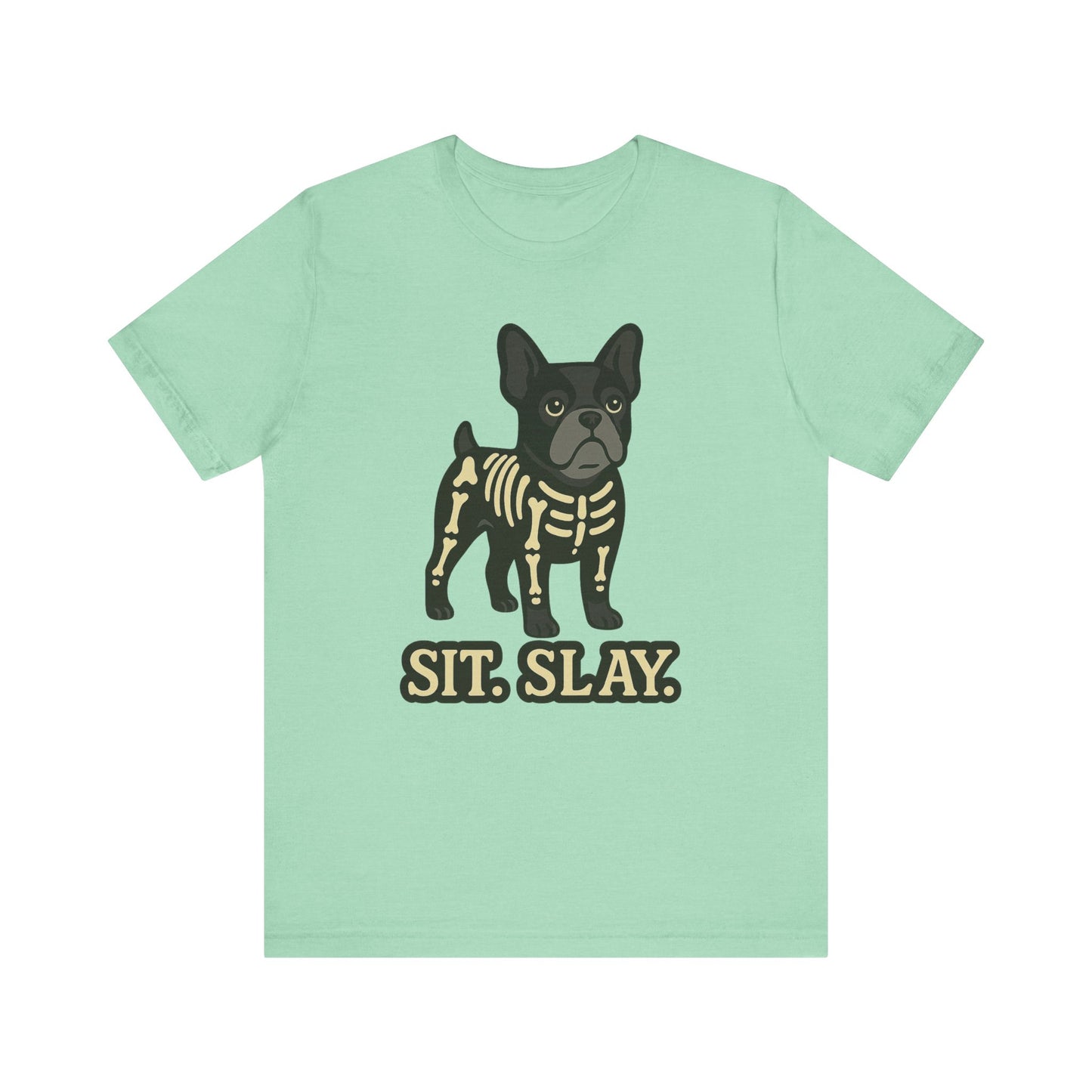Black French Bulldog Stay. Slay. Halloween TShirt