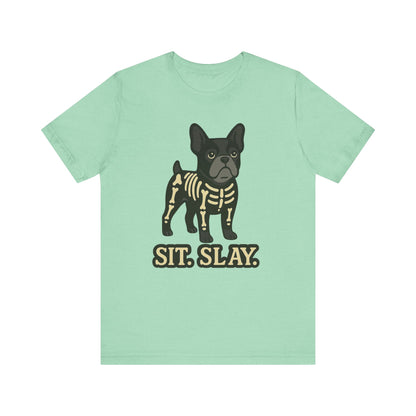 Black French Bulldog Stay. Slay. Halloween TShirt