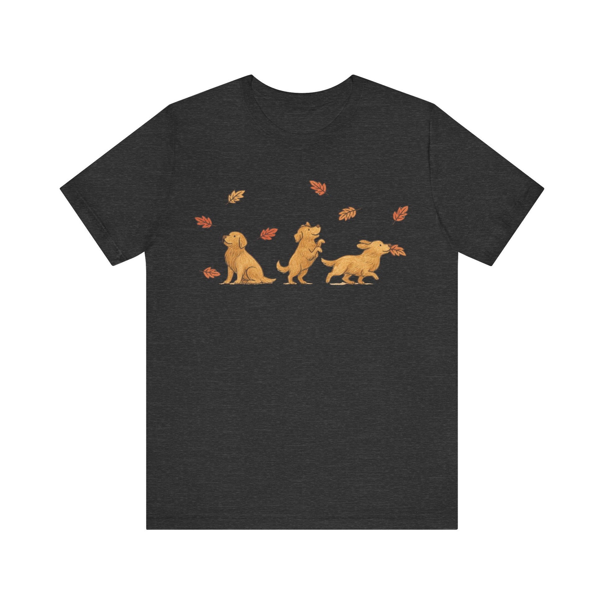 Golden Retriever Chasing Leaves TShirt
