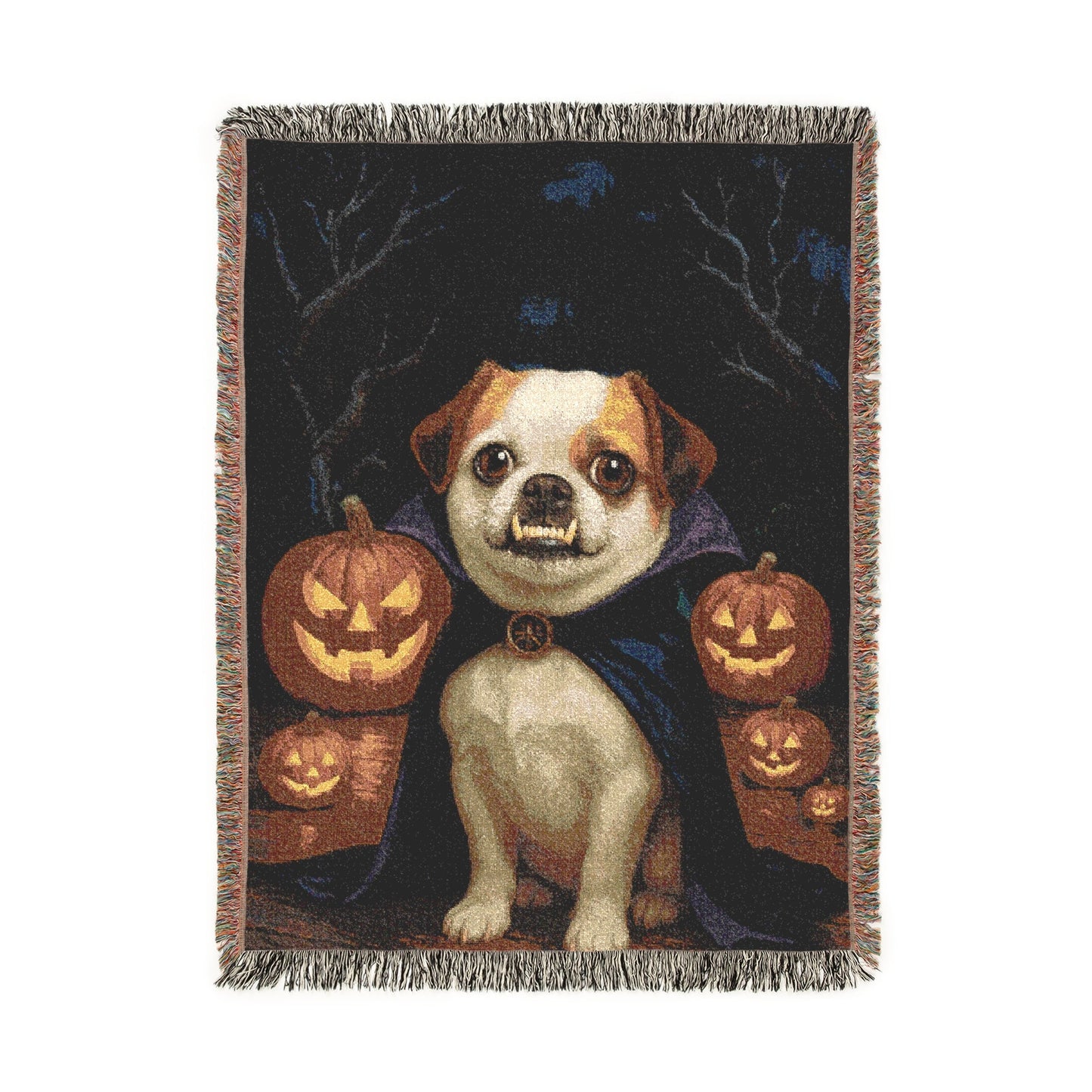 CUSTOM Mutt Dog Halloween Woven Blanket