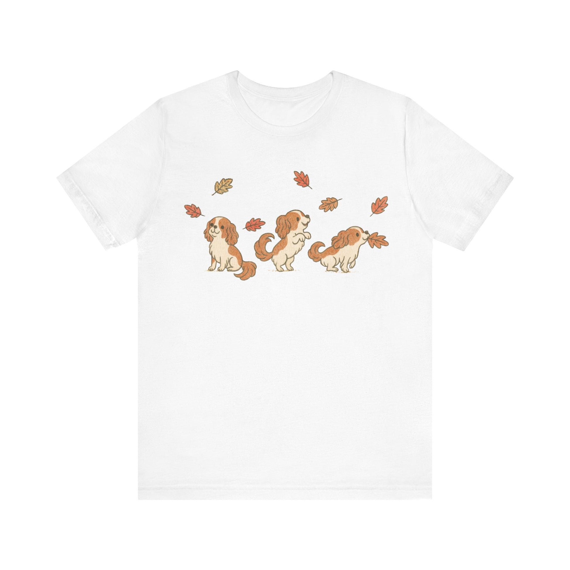 Blenheim Cavalier Chasing Leaves TShirt