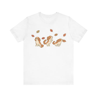 Blenheim Cavalier Chasing Leaves TShirt