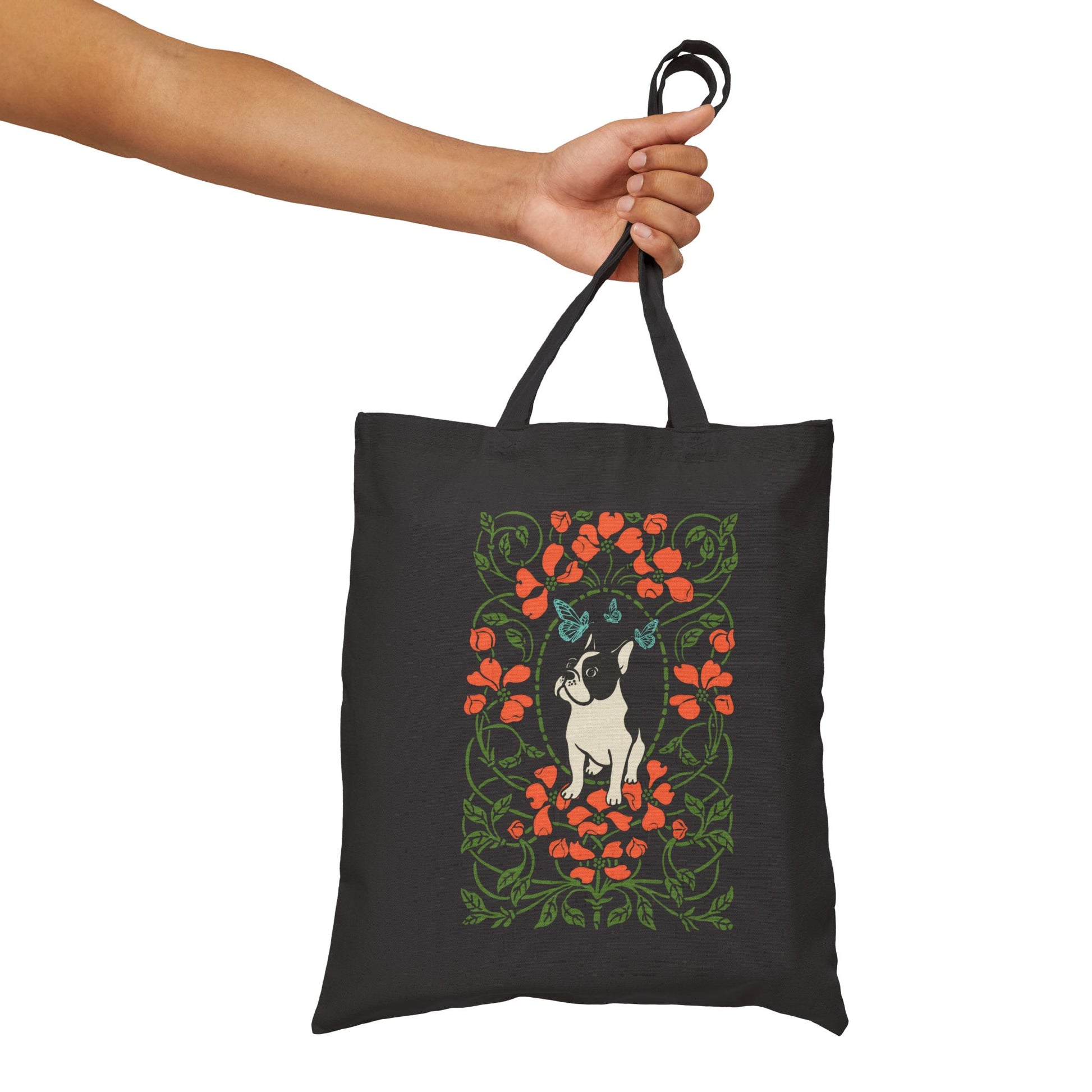 Piebald Frenchie Butterfly Frame Tote Bag