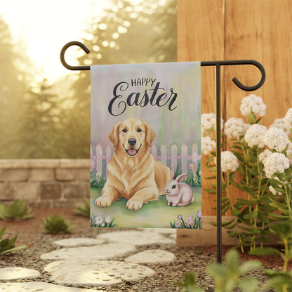Golden Retriever Elegant Easter Garden Flag